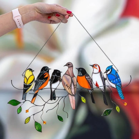 🔥BIG SALE - 48% OFF🔥🔥Birds Stained Glass Window Hangings